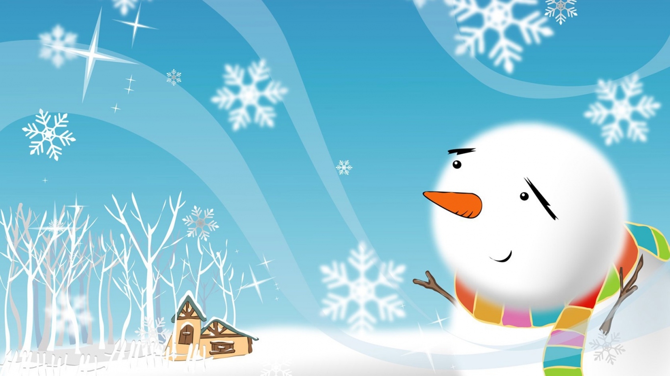 Снеговик на позитиве