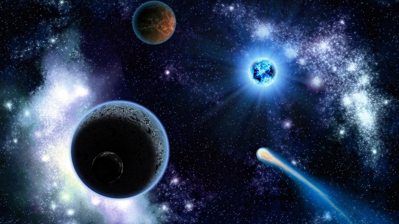 Планеты и комета