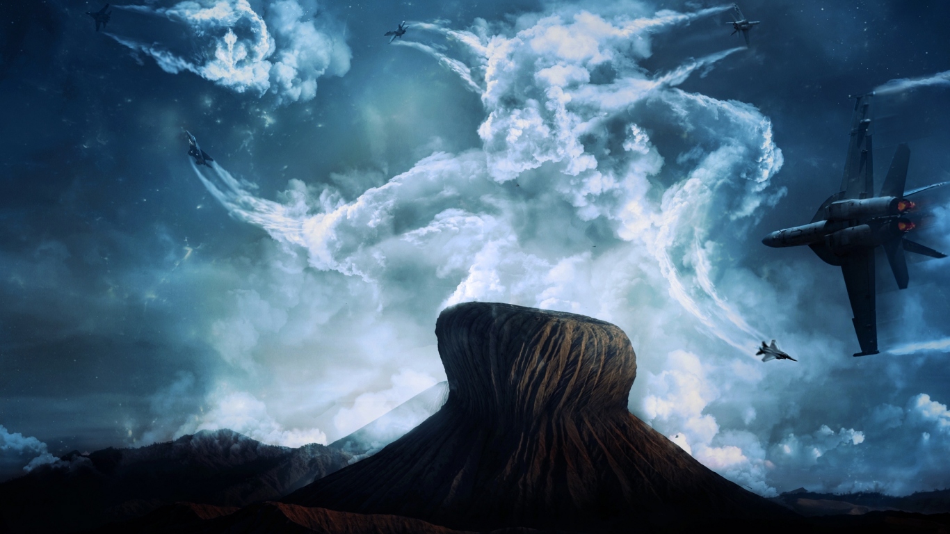 Истребители в небе