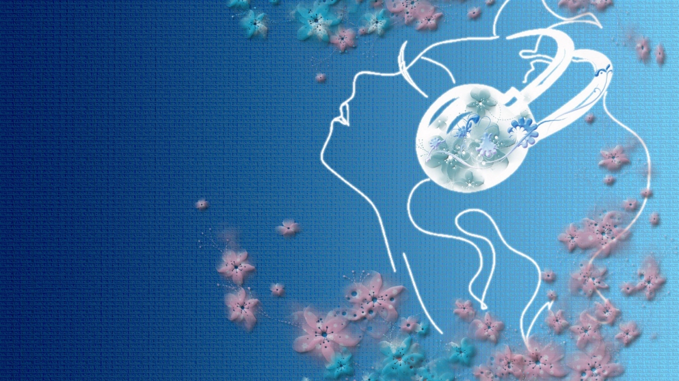 Образ девушки в цветах