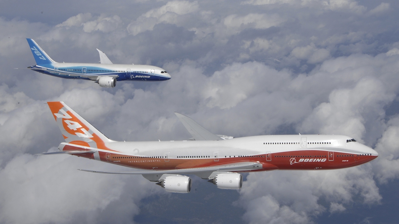 Boeing 747 and Boeing 787