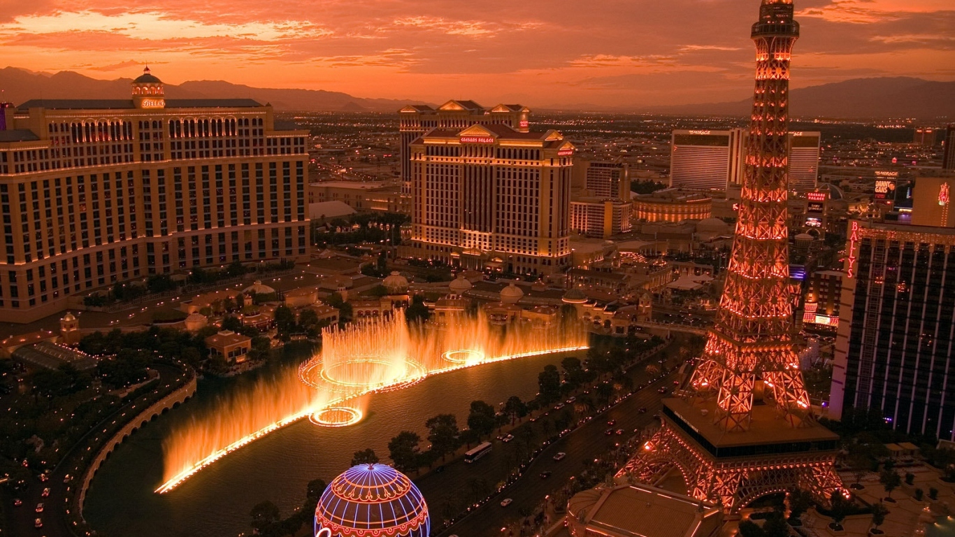 Las Vegas in the evening