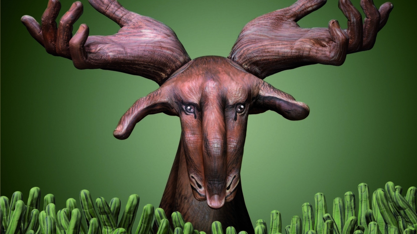 Лось из рук