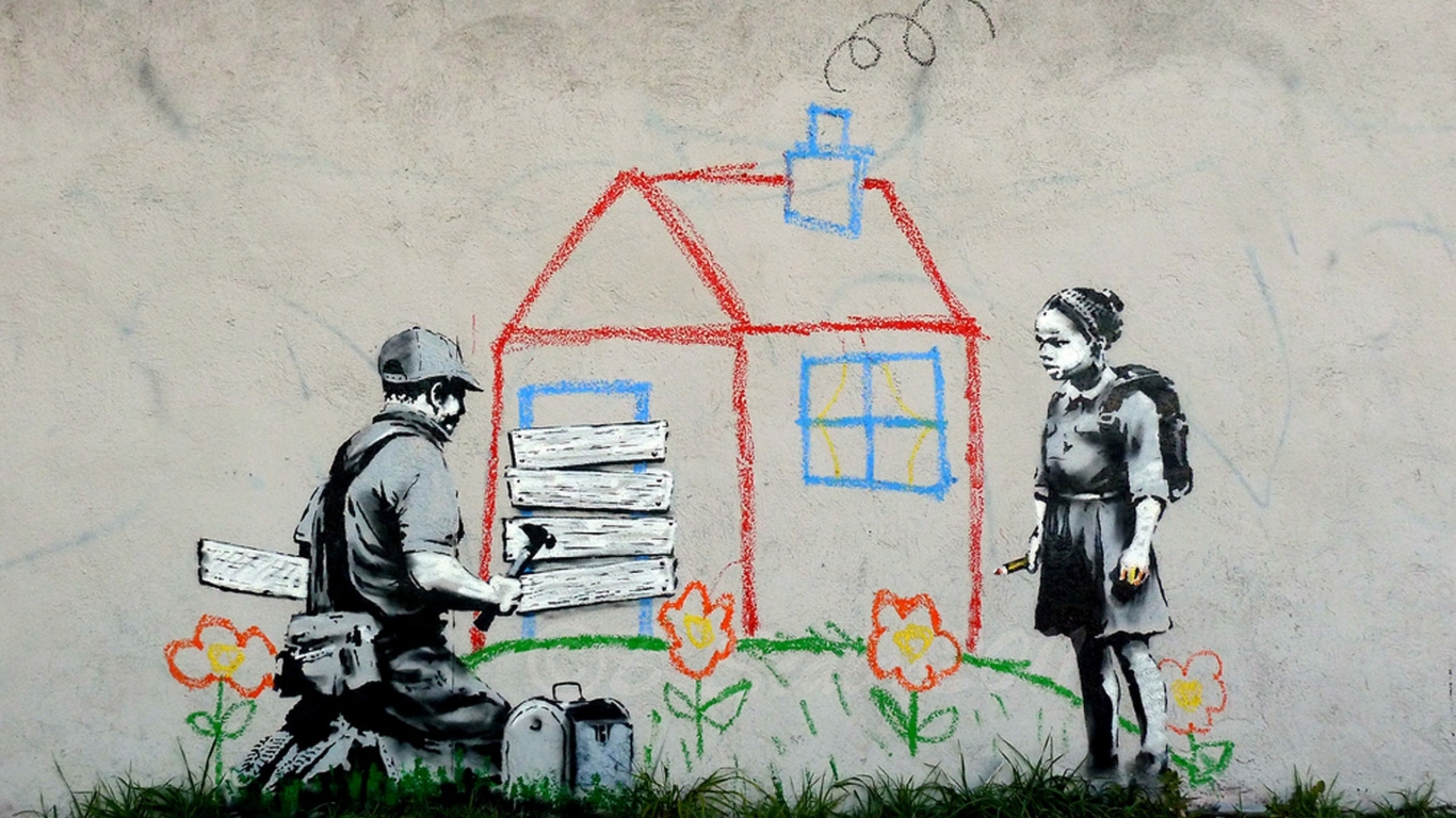 Картина Волонтеры Бэнкси