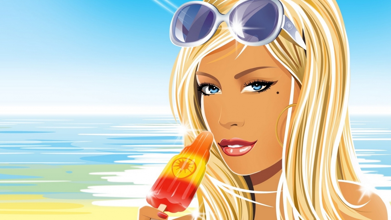 Девушка с мороженным