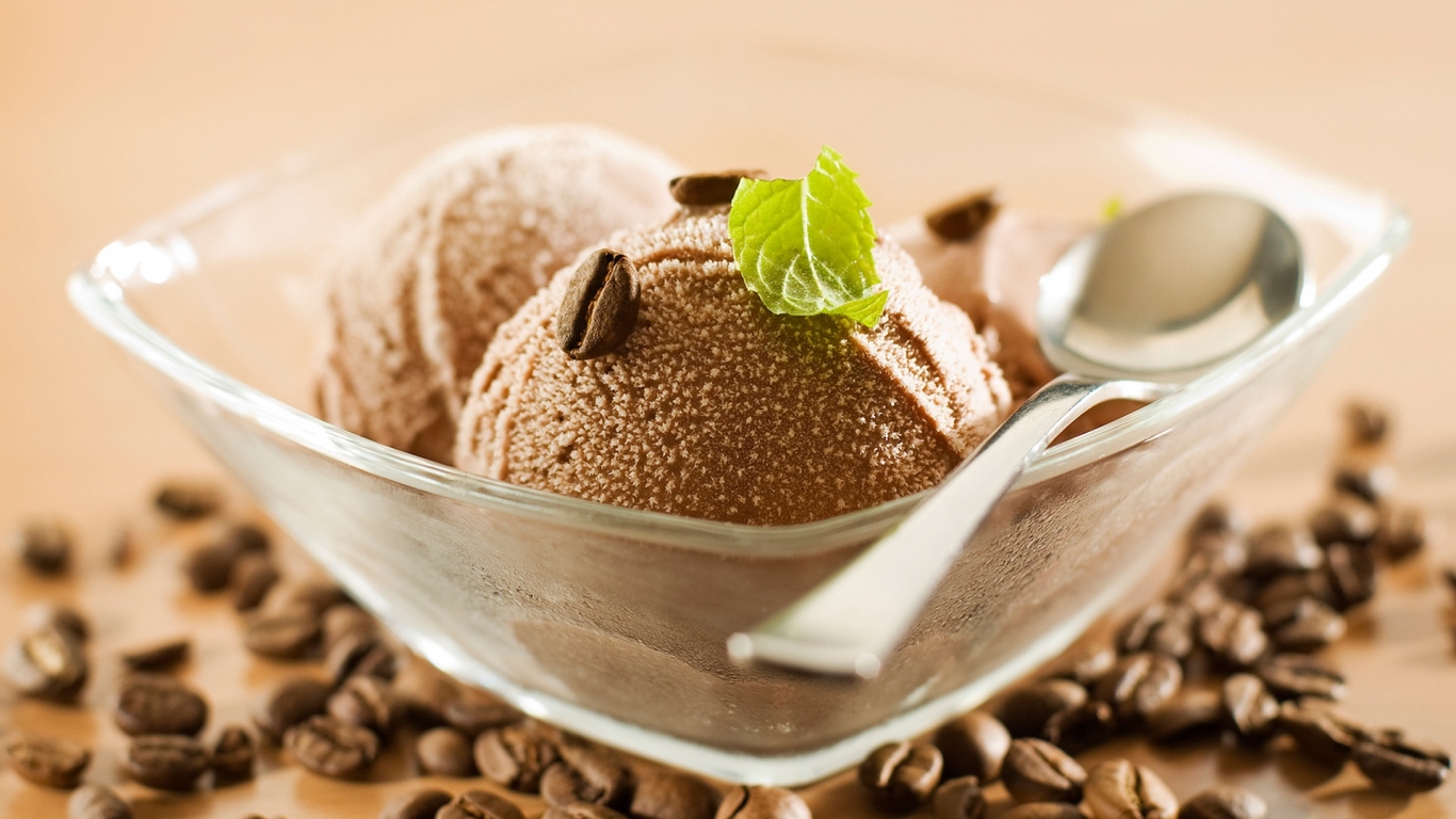 Шоколадное мороженое с мятой