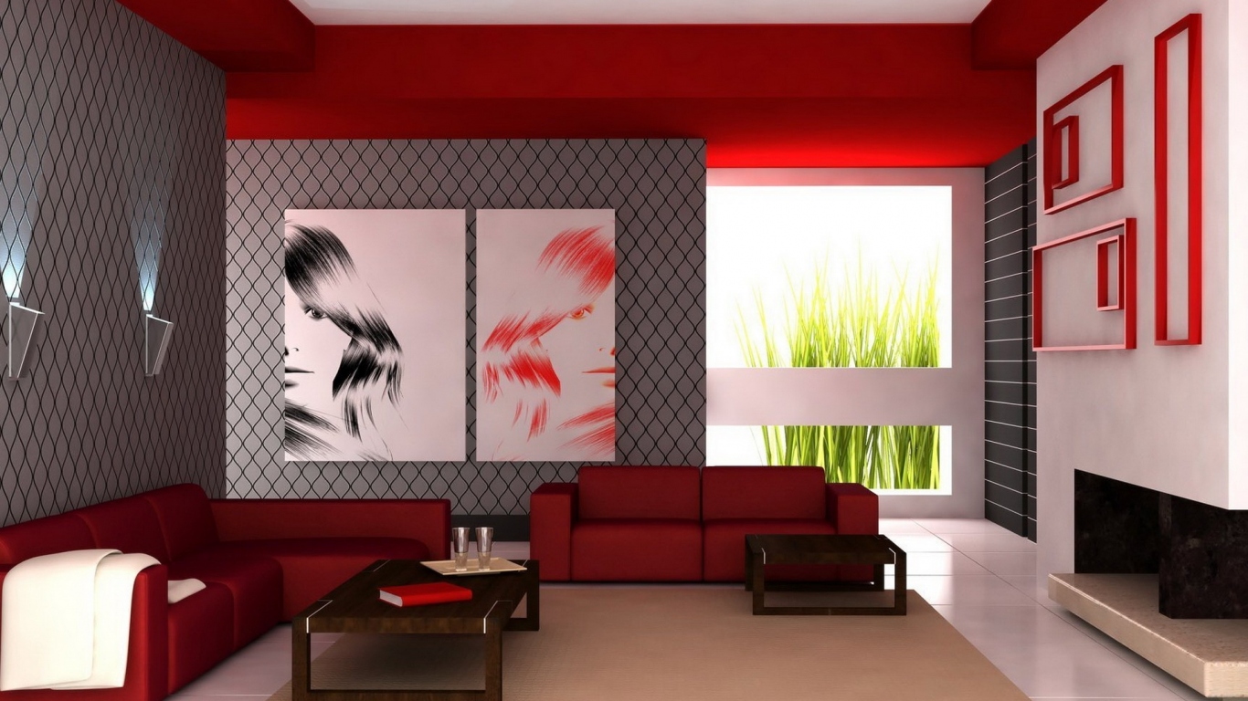 Прямоугольный стиль комнаты