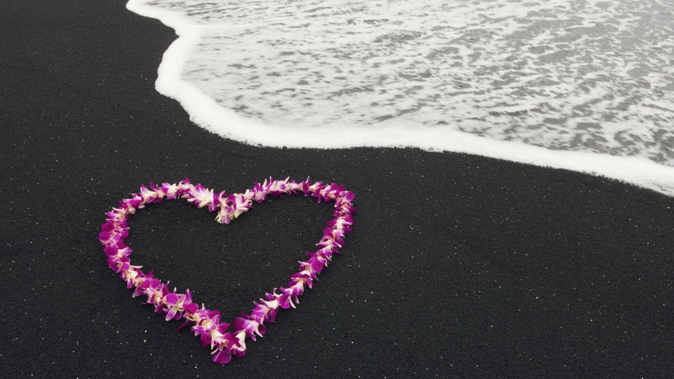 Сердце из цветов