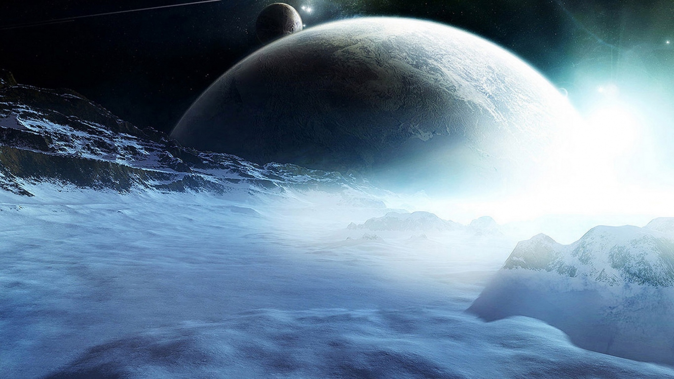 Ледяная поверхность планеты