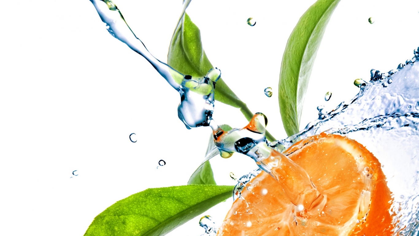 Апельсин в воде