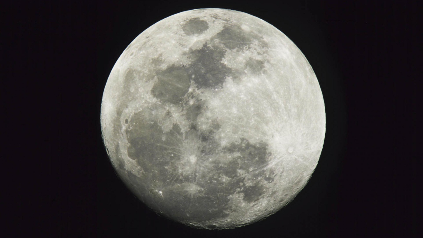 Полная Луна с Земли