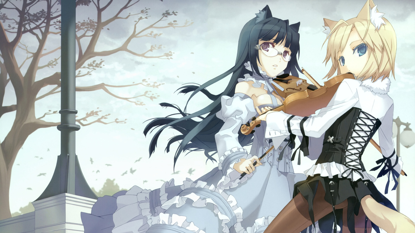 Аниме девочка со скрипкой