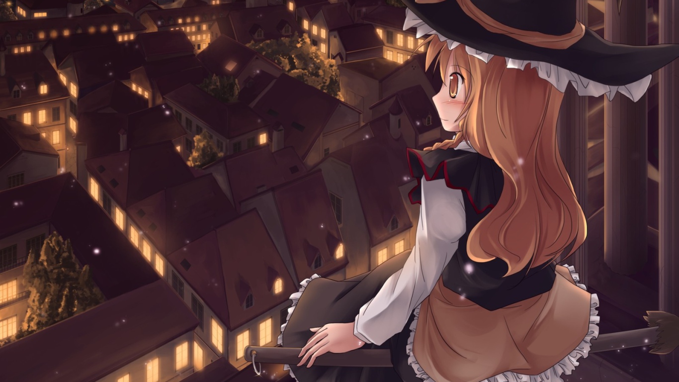 Девочка сидит на крыше