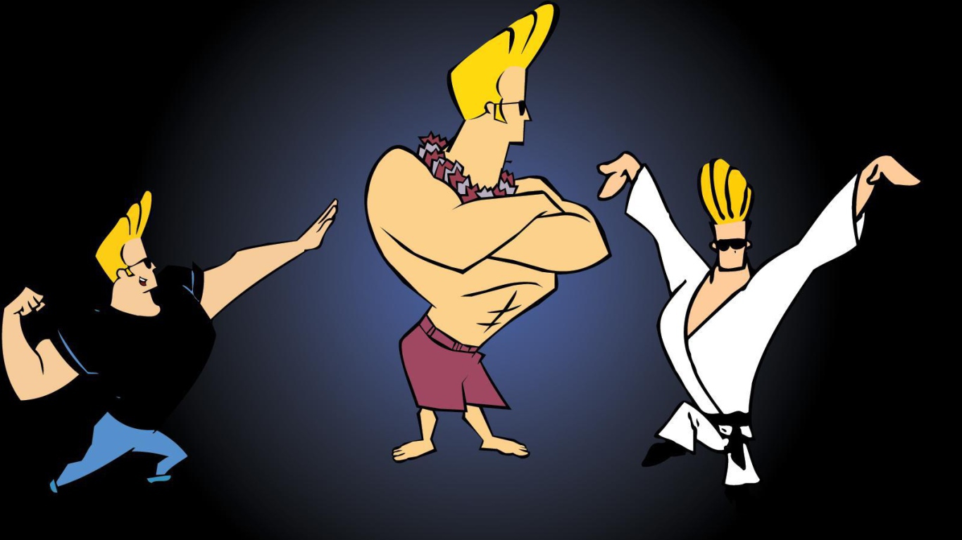 Джонни Браво в разных костюмах