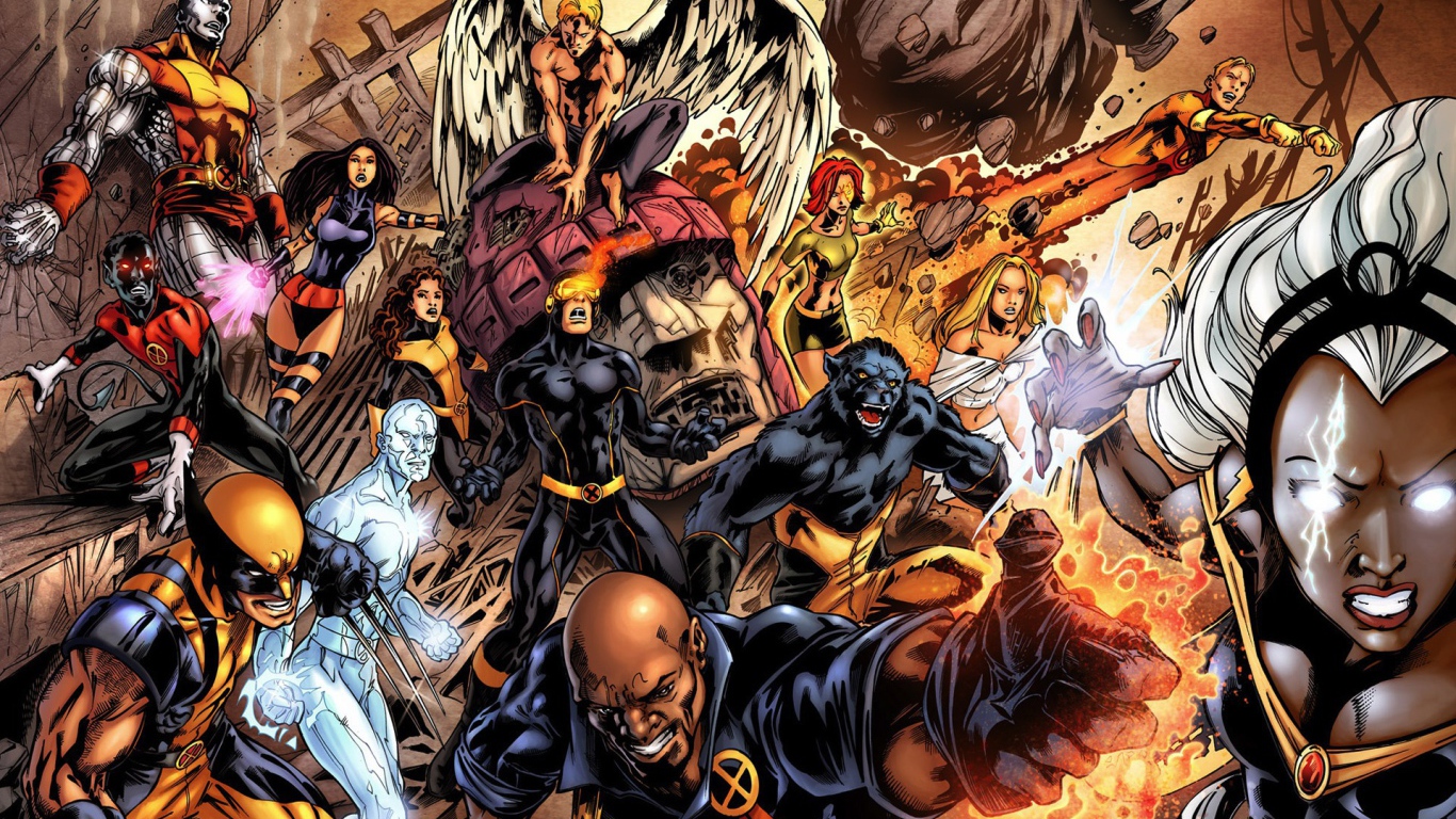 Люди Икс в середине боя