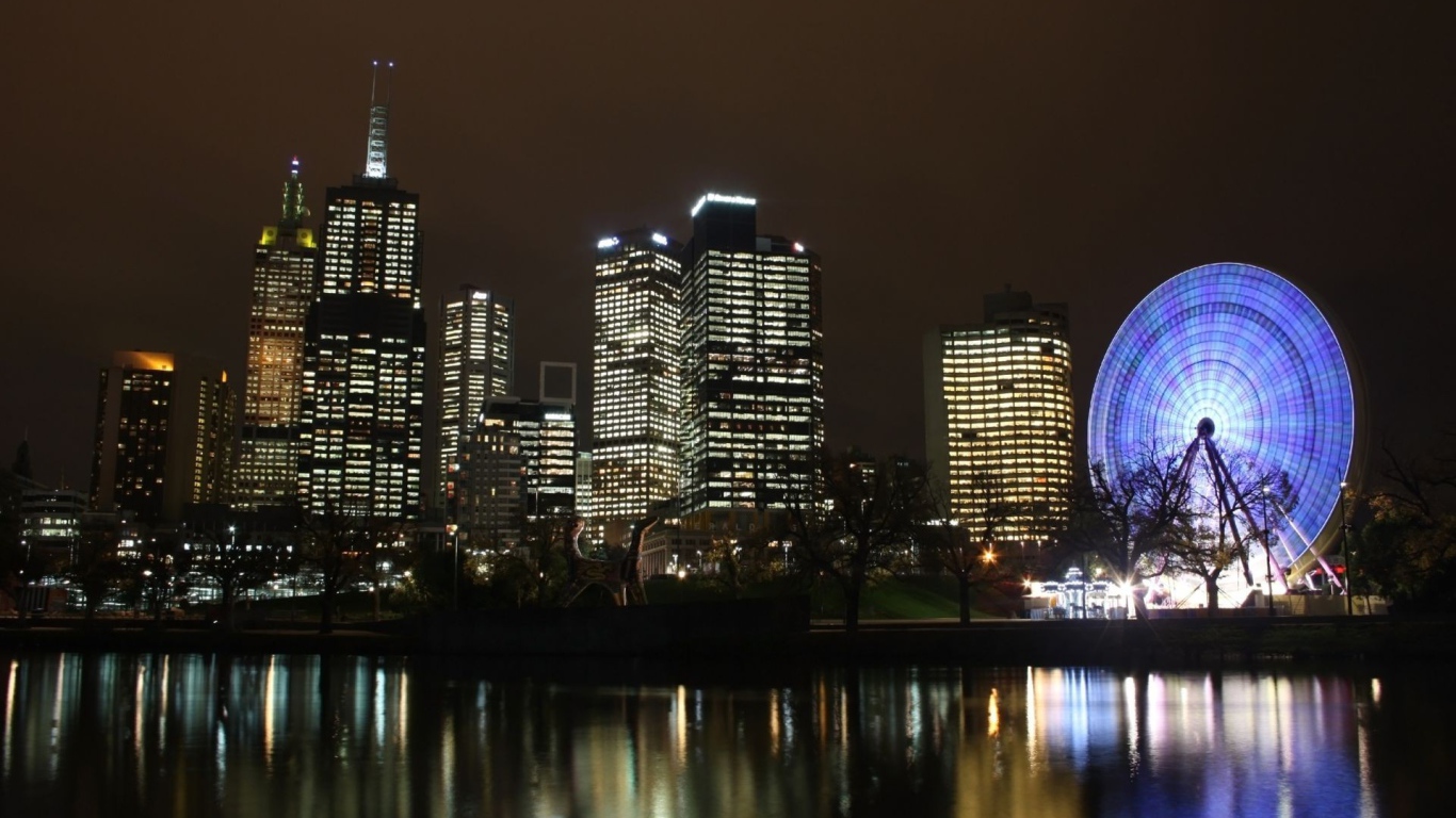 Пейзаж ночного города