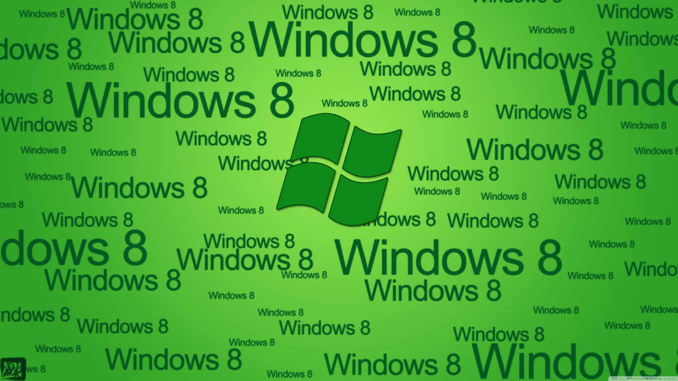 Windows 8 стильная зеленая тема