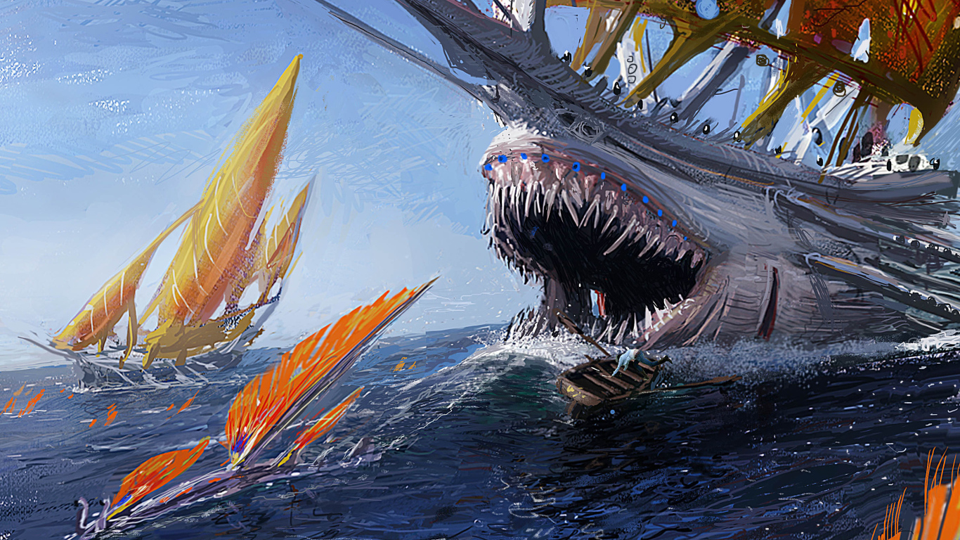 Рисунок Корабль монстр