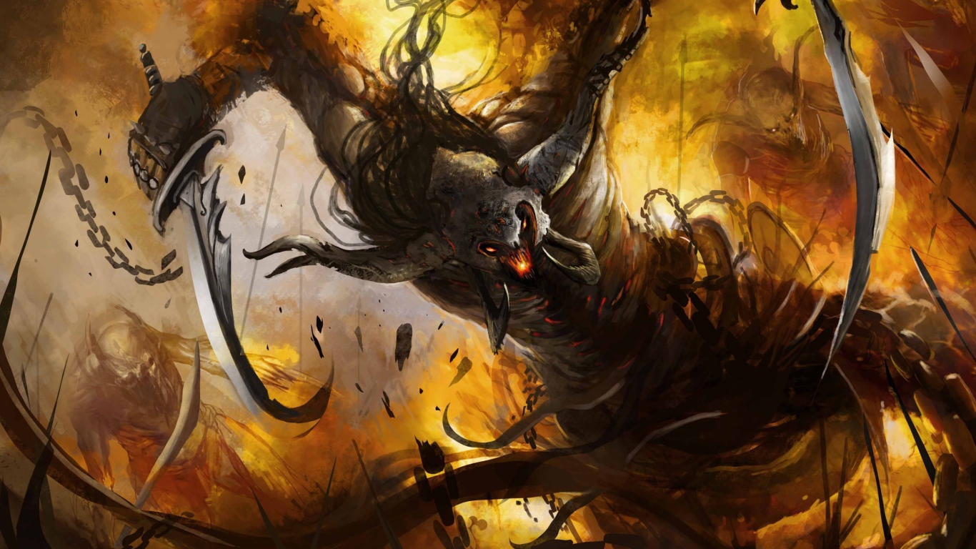 Монстр с двумя мечами