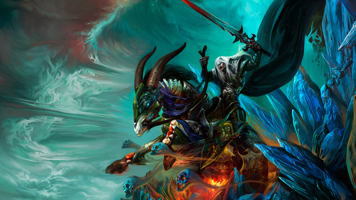 Колдун на коне с рогами