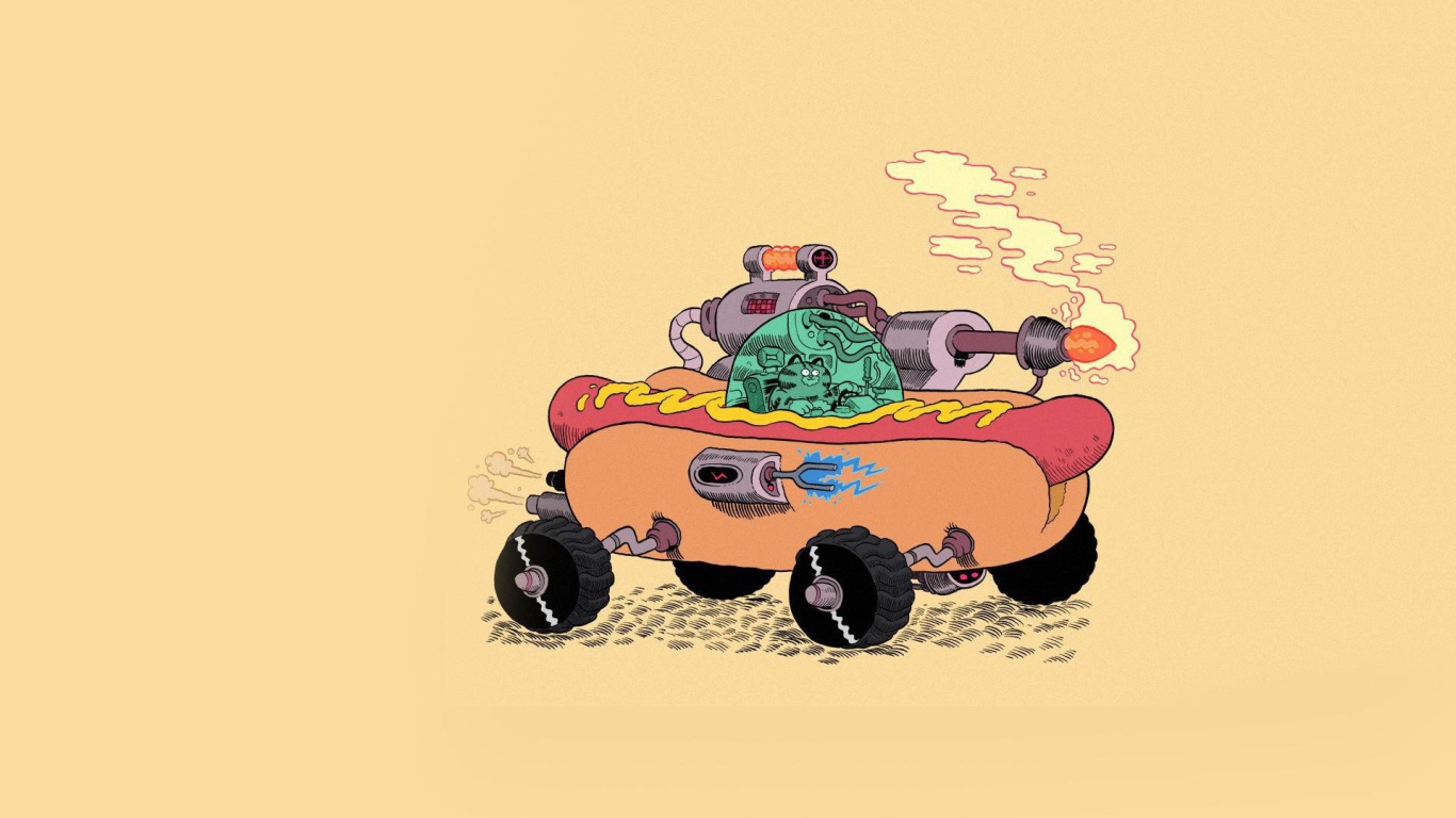 Кот в хотдоге