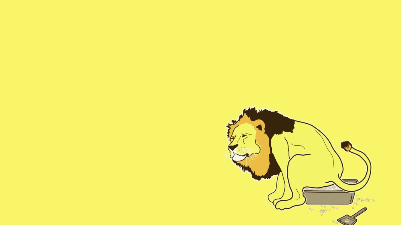 Лев на горшке