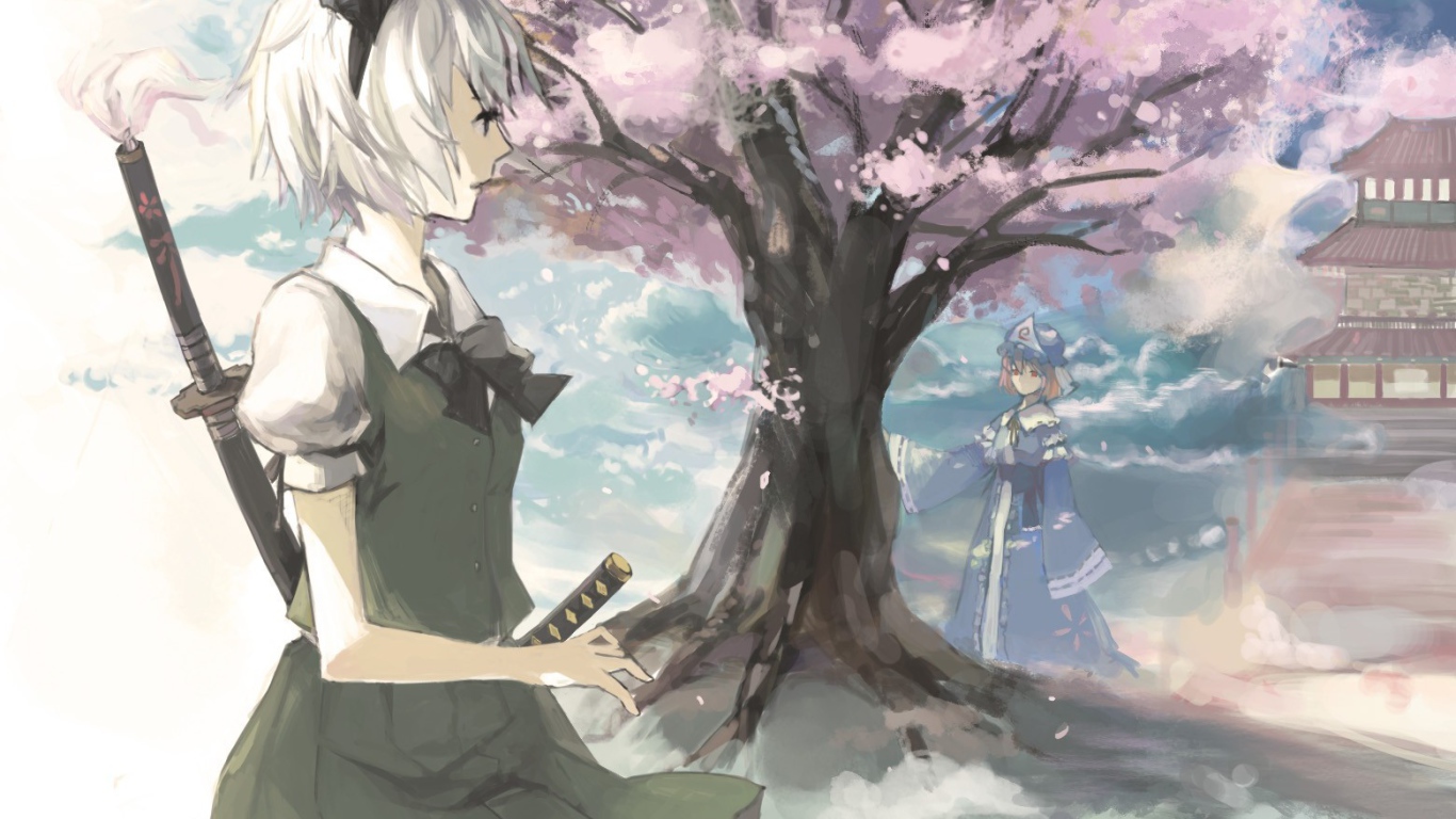 Девушка из игры Тоухоу