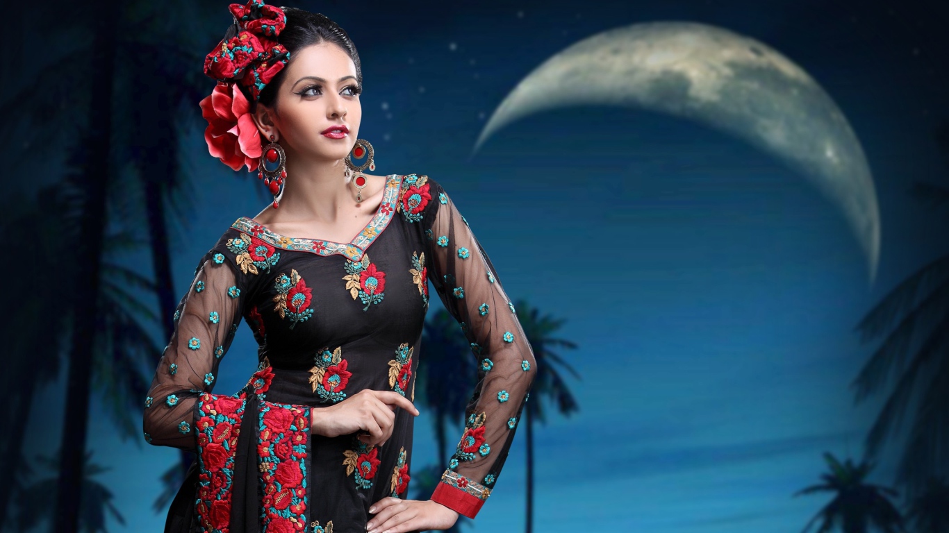 Девушка в цветастом платье