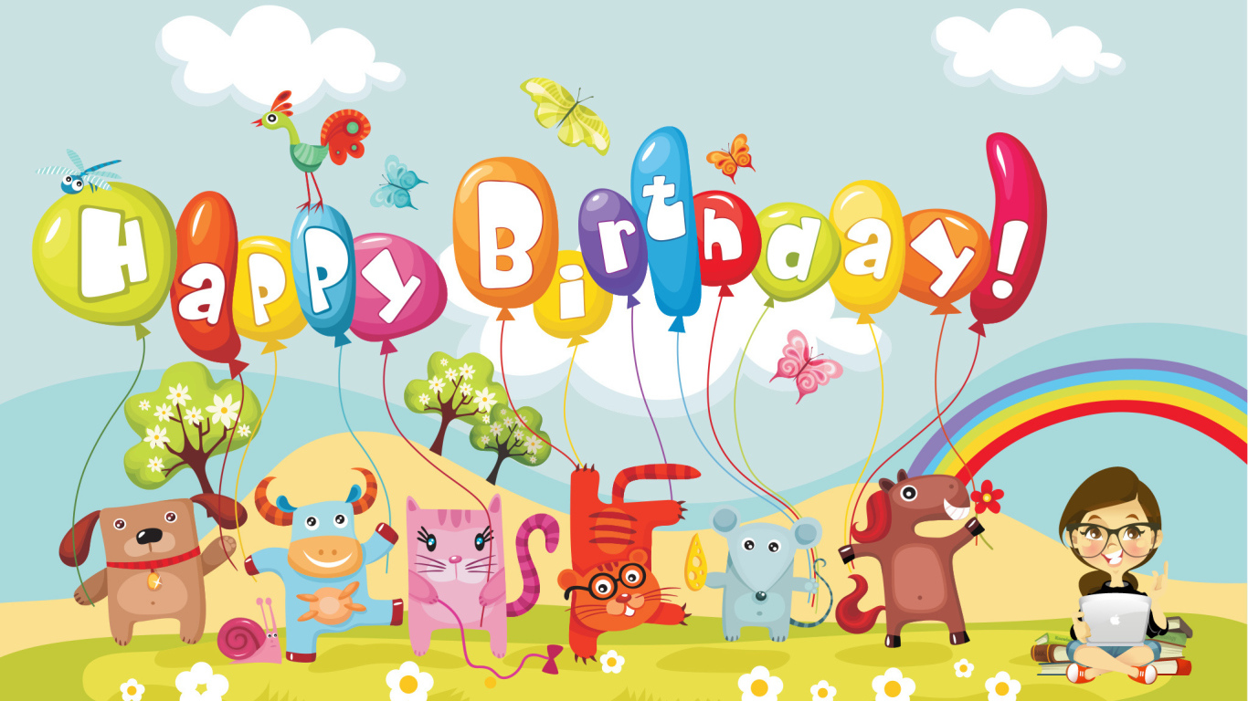 Животные с поздравлением на день рождения