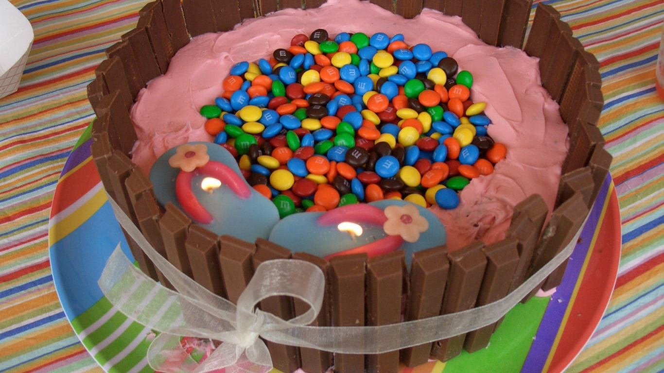 Торт с конфетами на день рождения