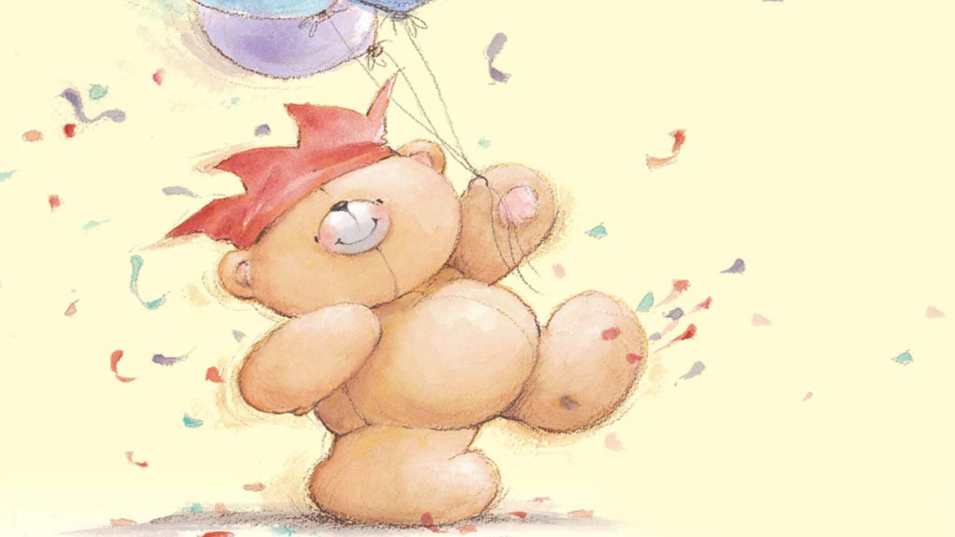 Плюшевый медведь идёт на день рождения