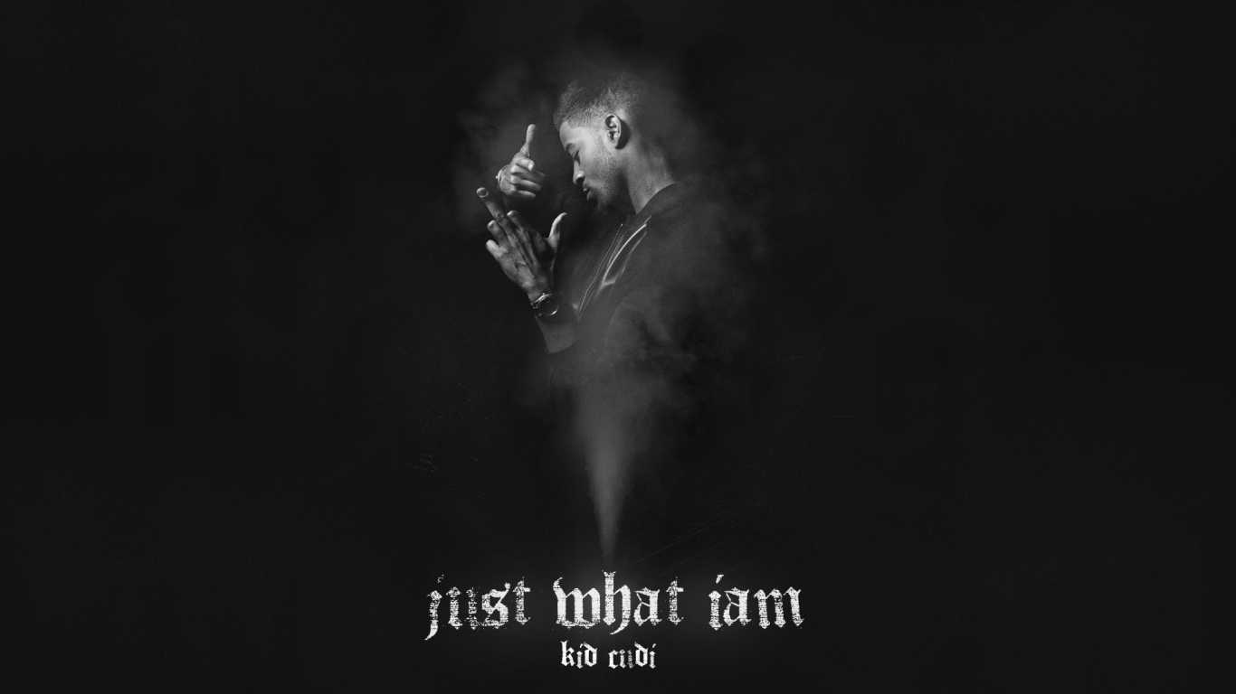 Kid Cudi на черном фоне