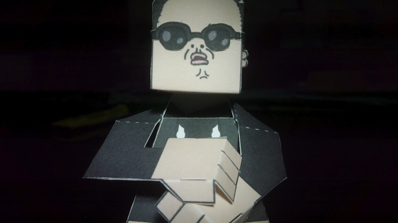 PSY в картонном стиле