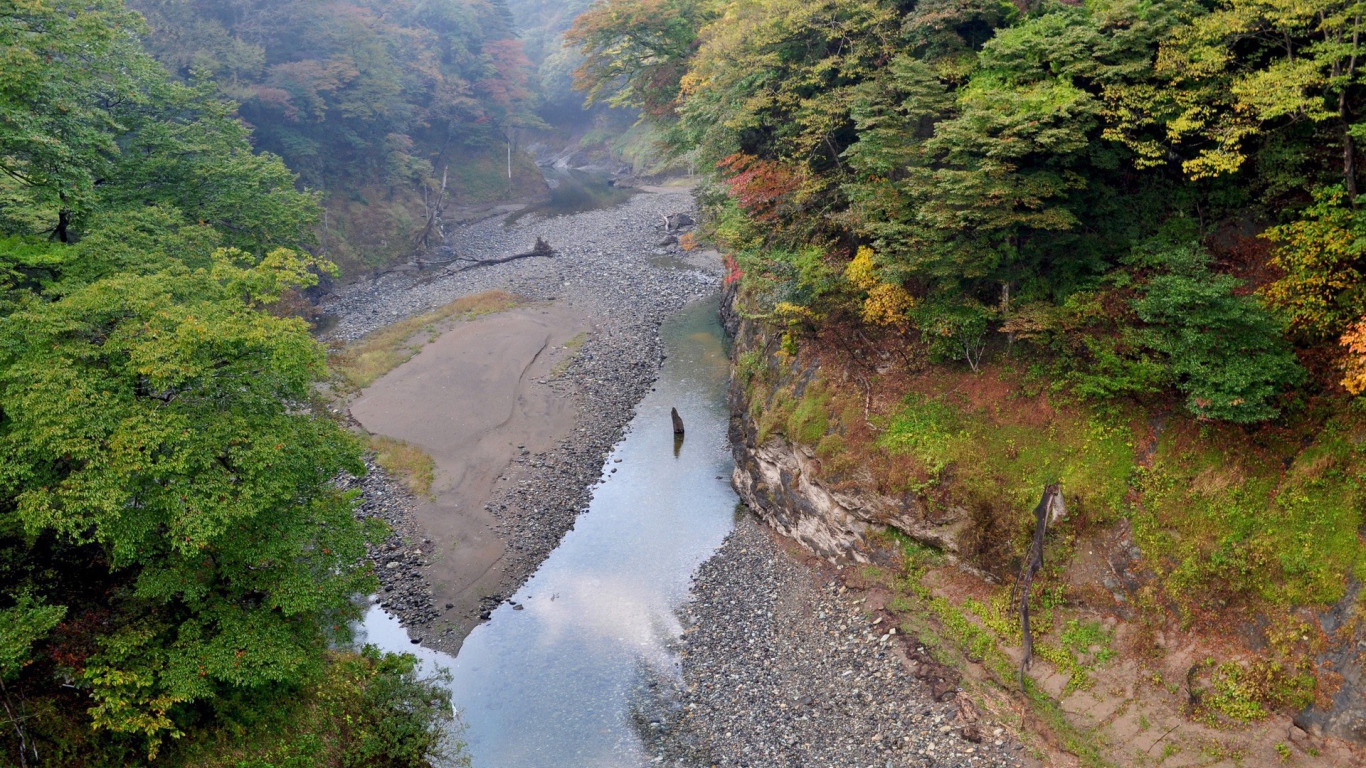 Пересохшая река в Японии