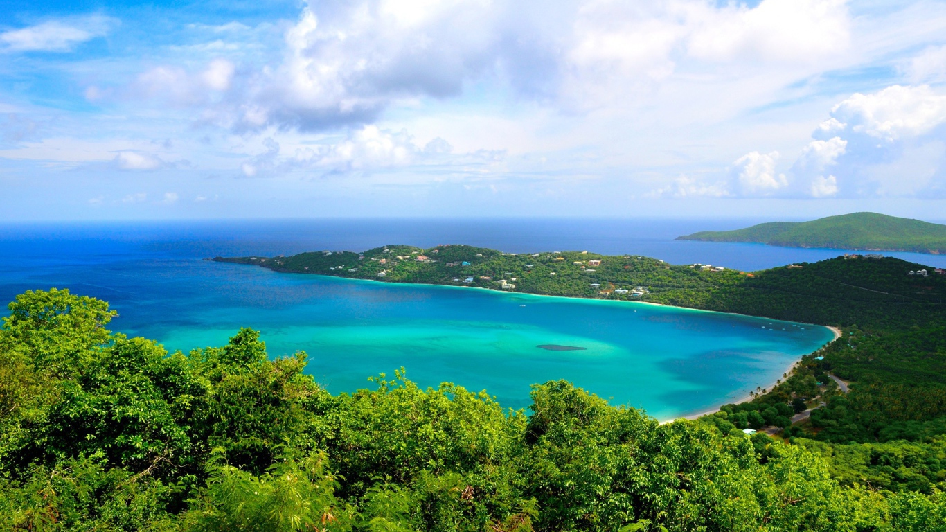 Зеленое побережье океана