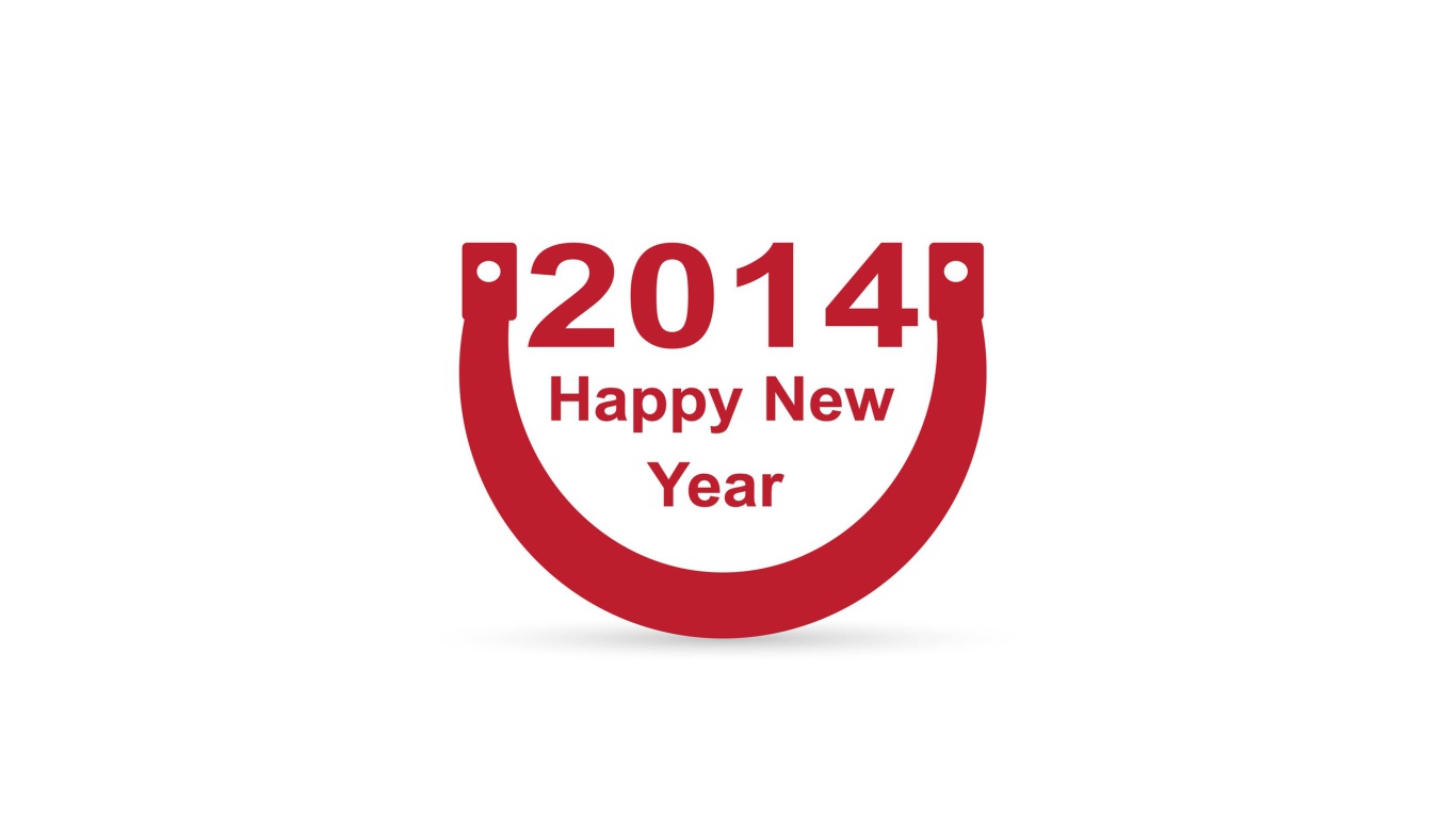 Счастливого нового 2014 года и подкова