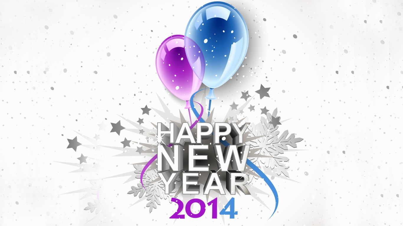 Счастливого Нового Года 2014, снежный фон