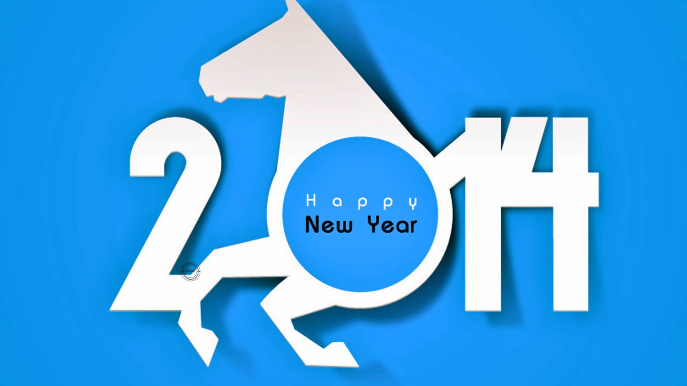 Счастливого Нового Года 2014, креативный рисунок