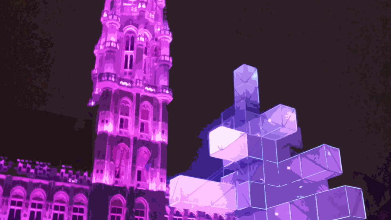 Новогодняя елка из кубиков