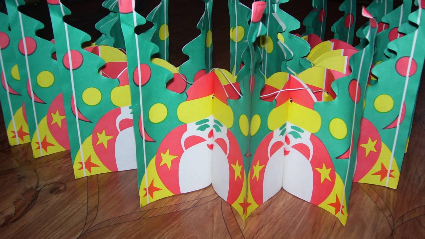 Дед мороз гирлянда