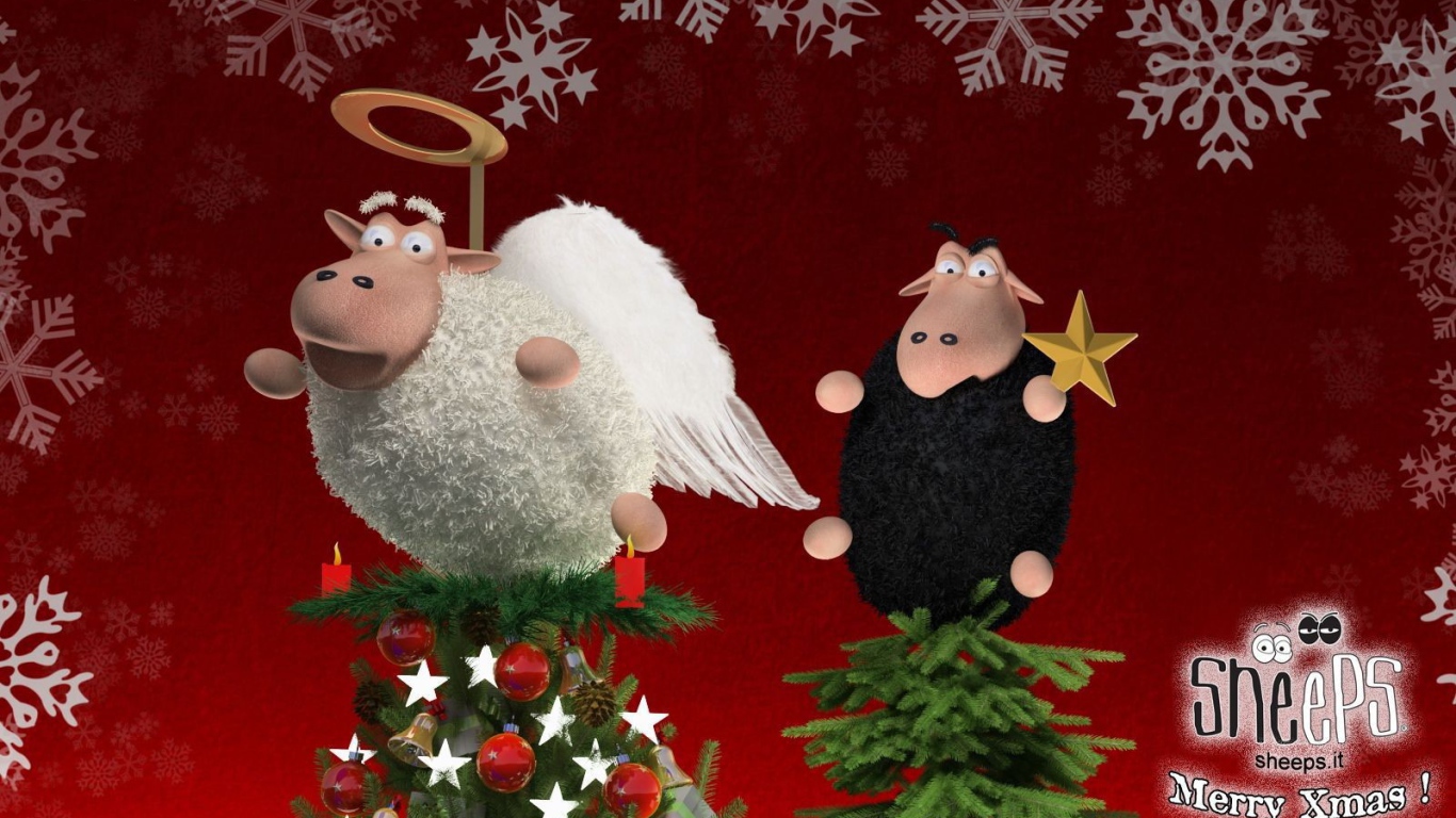 Две овечки на Рождестве