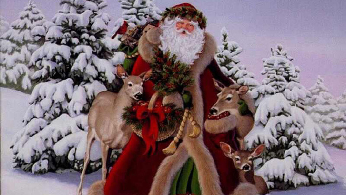 Дед мороз в лесу