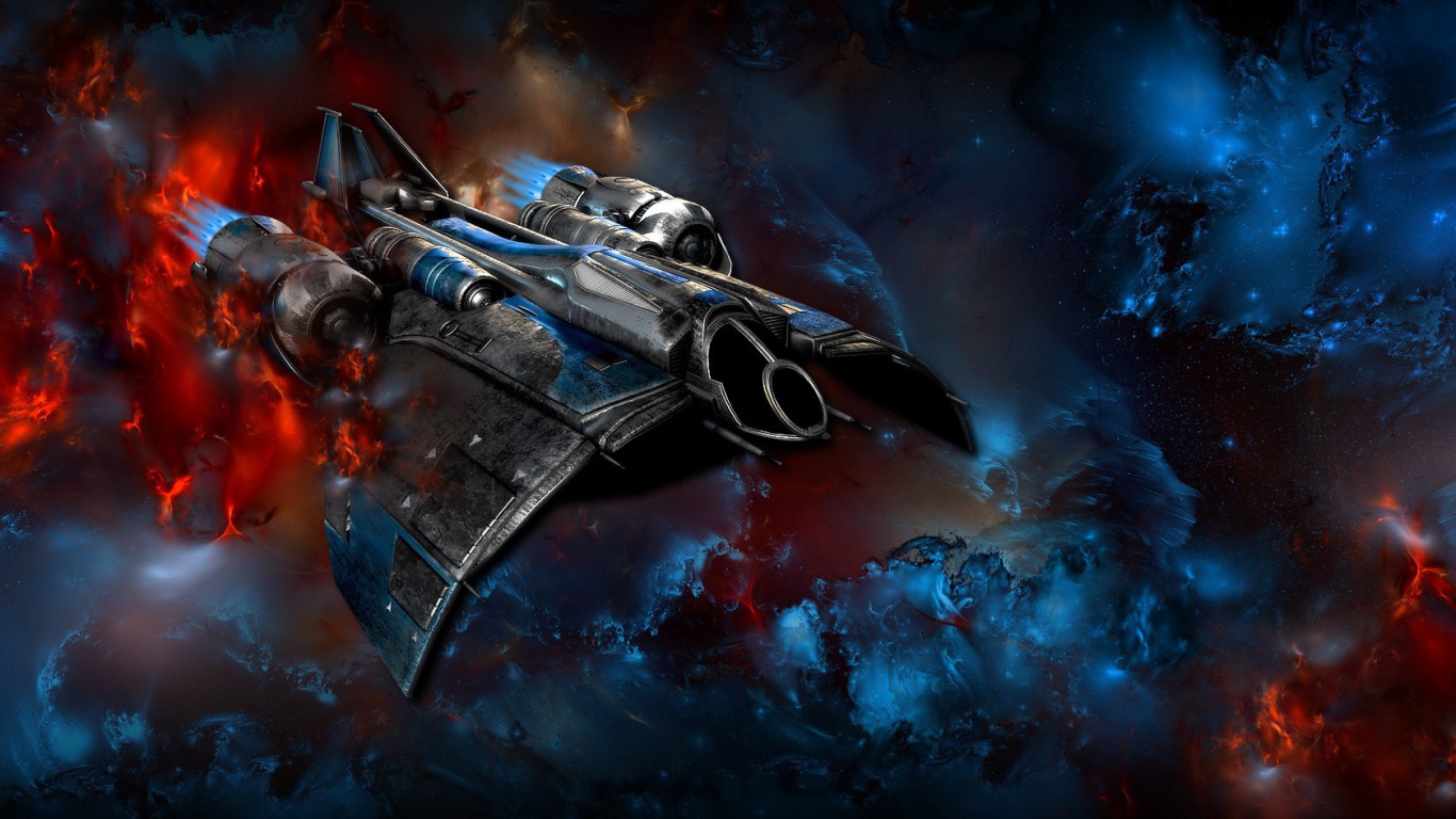 Футуристический рисунок космического корабля