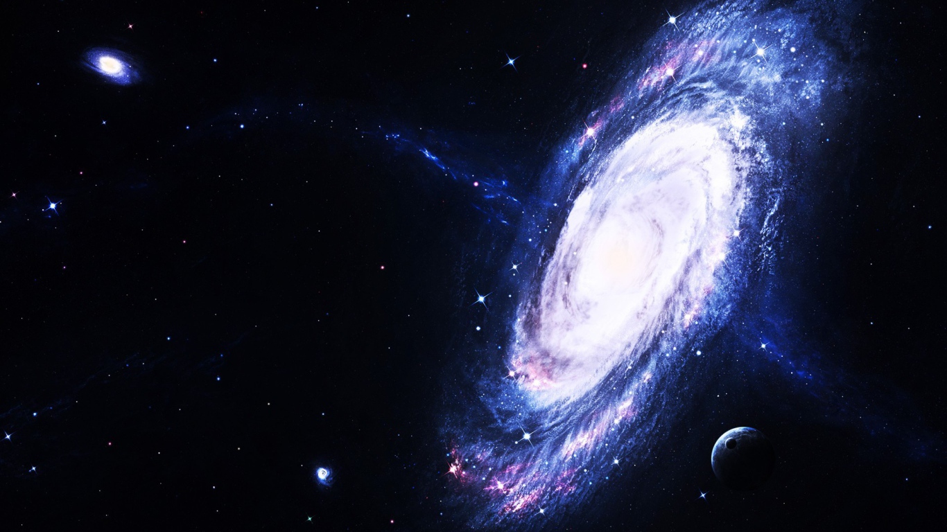 Спиральная галактика в космосе