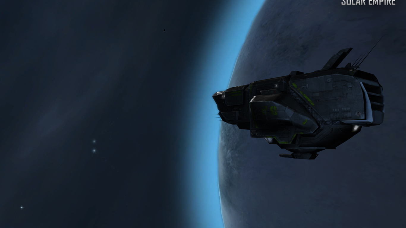 Космический корабль летит вокруг планеты