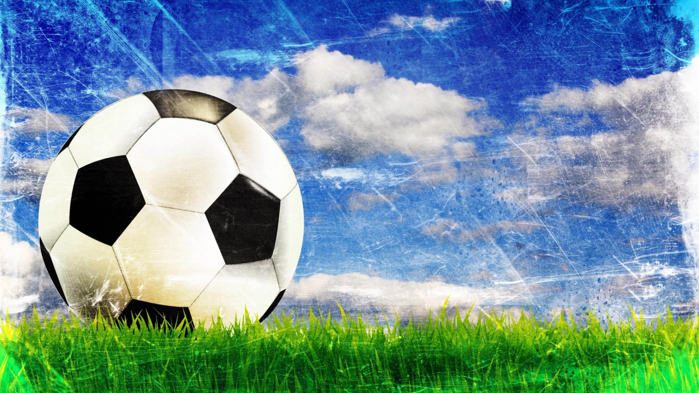 Футбольный мяч на поле