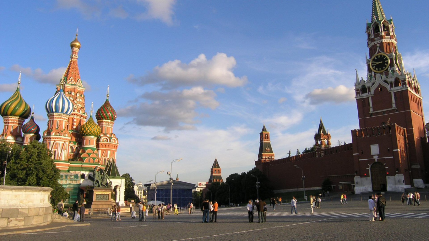 Прекрасный день на Красной площади в Москве