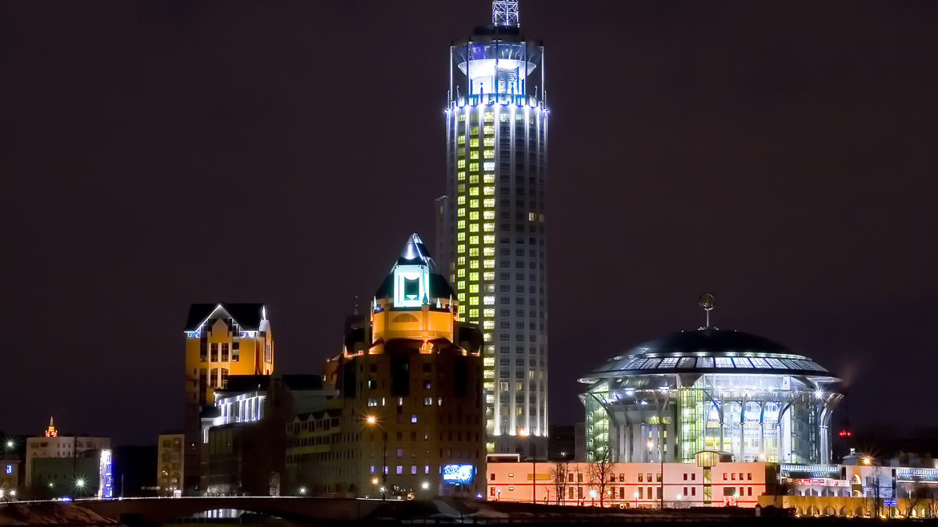 Архитектура Москвы в ночное время