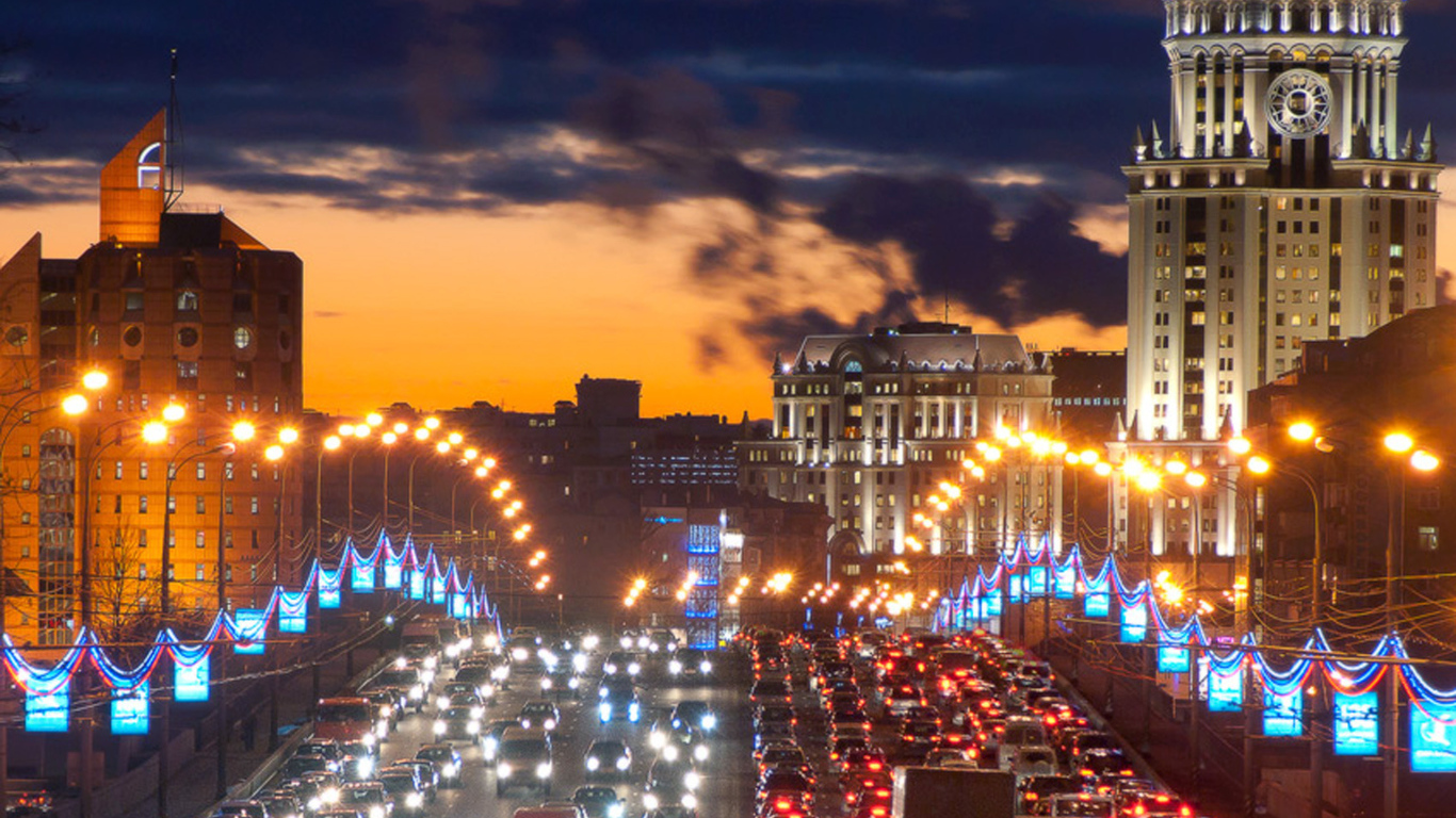 Traffic jam in moscow