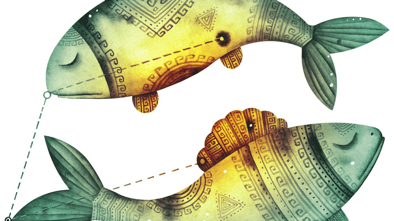 Рисунок знака зодиака рыбы